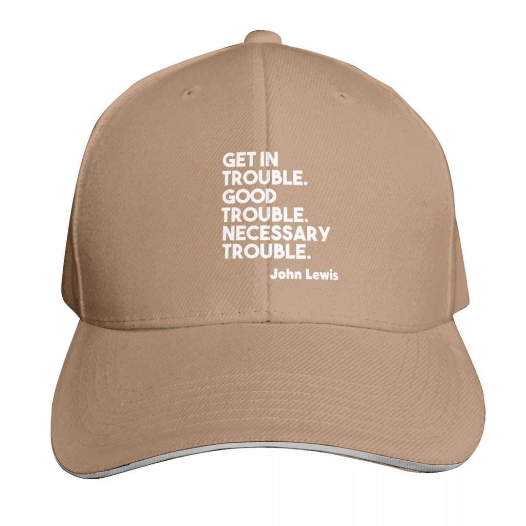 Get in Trouble Good Trouble Necessary Trouble John Lewis Baseball Cap Hood Winter hat Unisex Womens