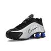 Nike  Shox R4 Metallic Silver Racer Blue Women Sneakers Black AR3565-006