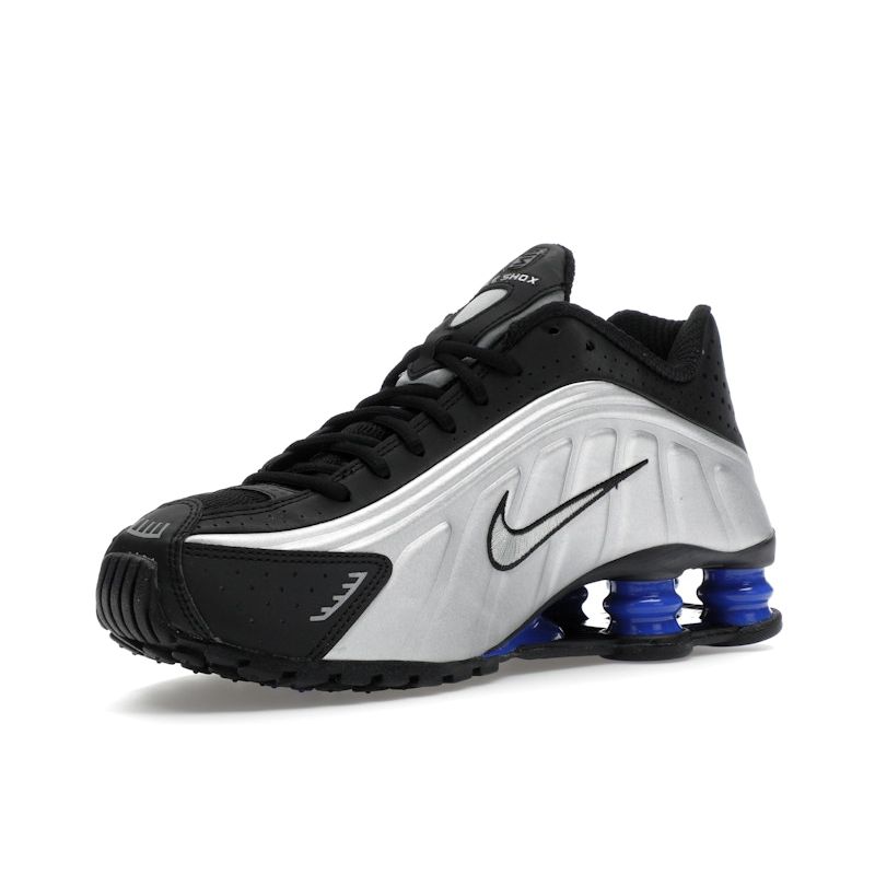 Nike Shox R4 Metallic Silver Racer Blue Women Sneakers Black AR3565-006