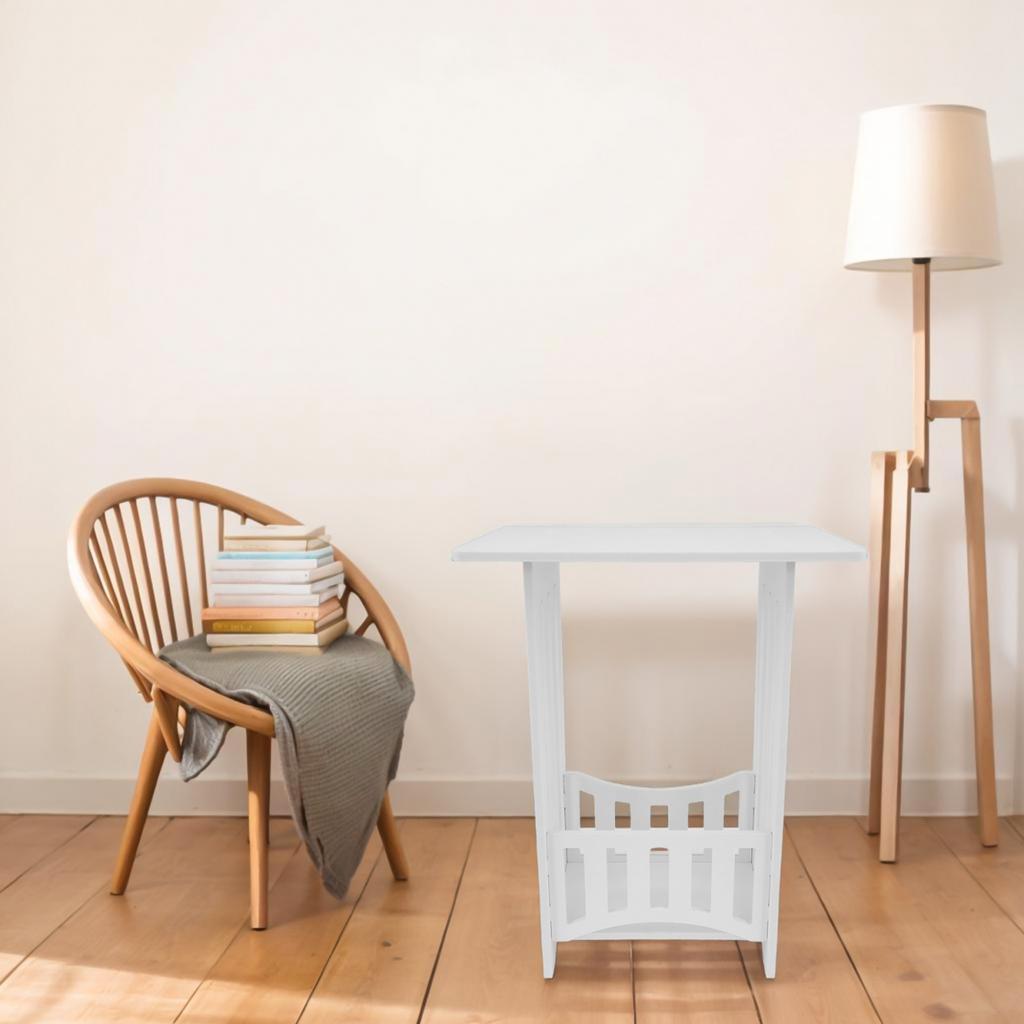 Narrow End Table 23 Tier Design for Books and Decorative Items Storage