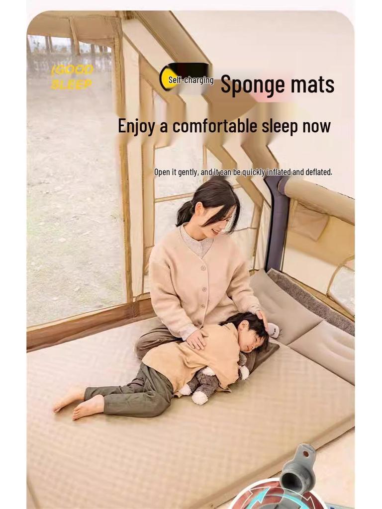Automatic Inflatable Camping Air Mattress - Portable, Moisture-Proof Sleeping Pad for Outdoor and Home Use