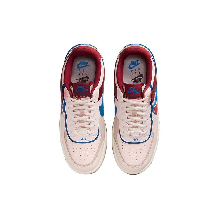 New Nike Air Force 1 Low Shadow Light Soft Pink Team Red Blue Women's CI0919-601