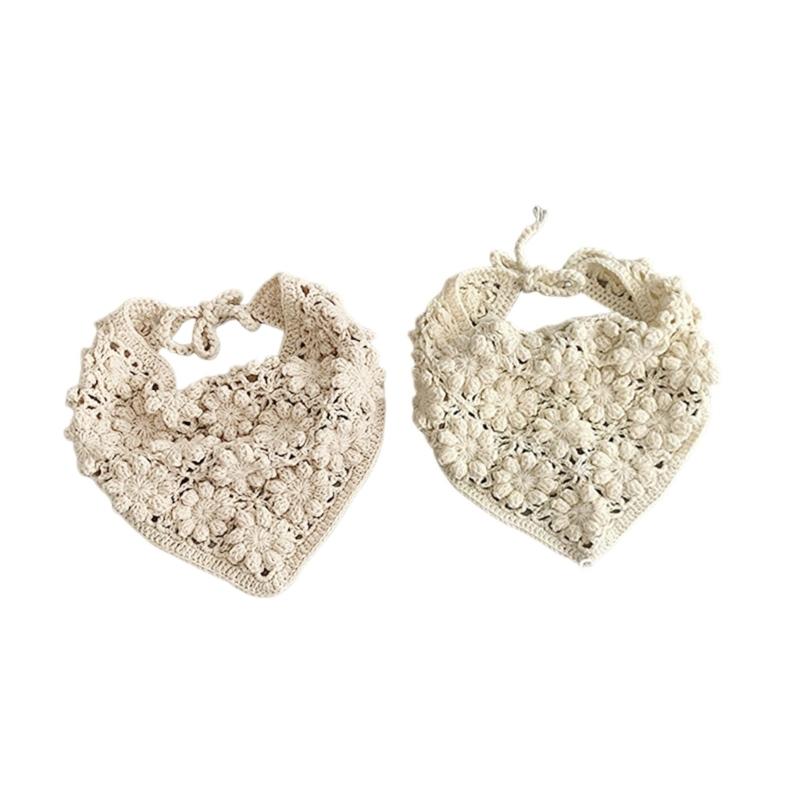 Verstellbares, gestricktes Baby-Kopftuch mit zartem Lochmuster, bequeme Kopfbedeckung, Haarschmuck für Babys und Kinder