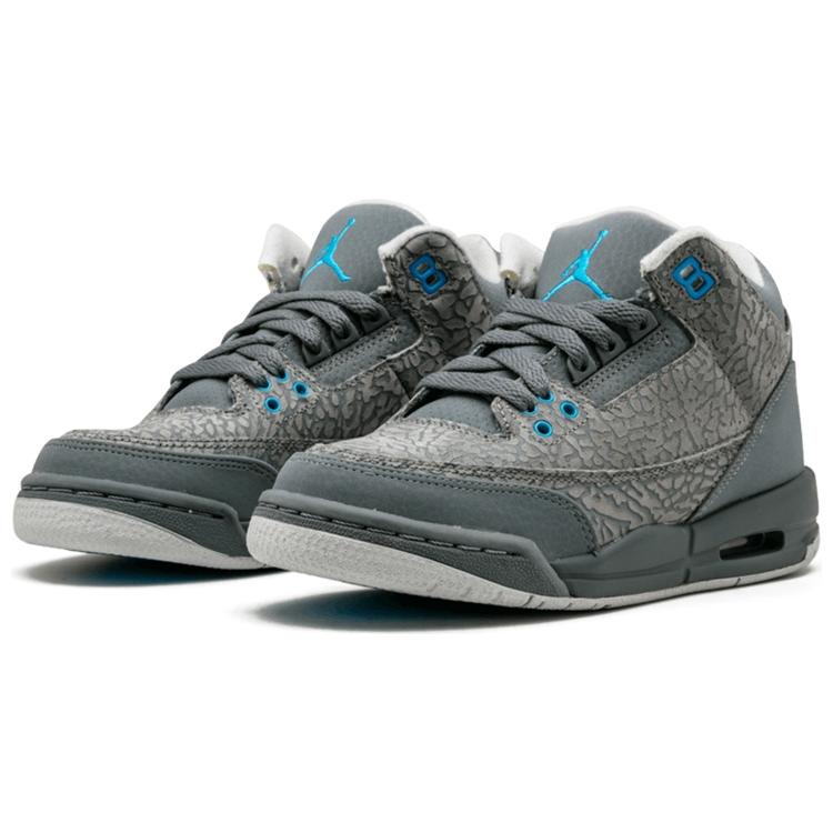 Jordan 3 Retro Flip Cool Grey Blue Glow GS 441140-015