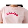 Calvin Klein Soft Breathable Comfortable Crew Neck Pullover Short Sleeve T-Shirt Women Tops Light-Pink 478011S-690
