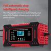 6A 12V Intelligent Car Battery Charger Car and Motorcycle Battery Charging Unit Lead-Acid Battery Repair LCD Display