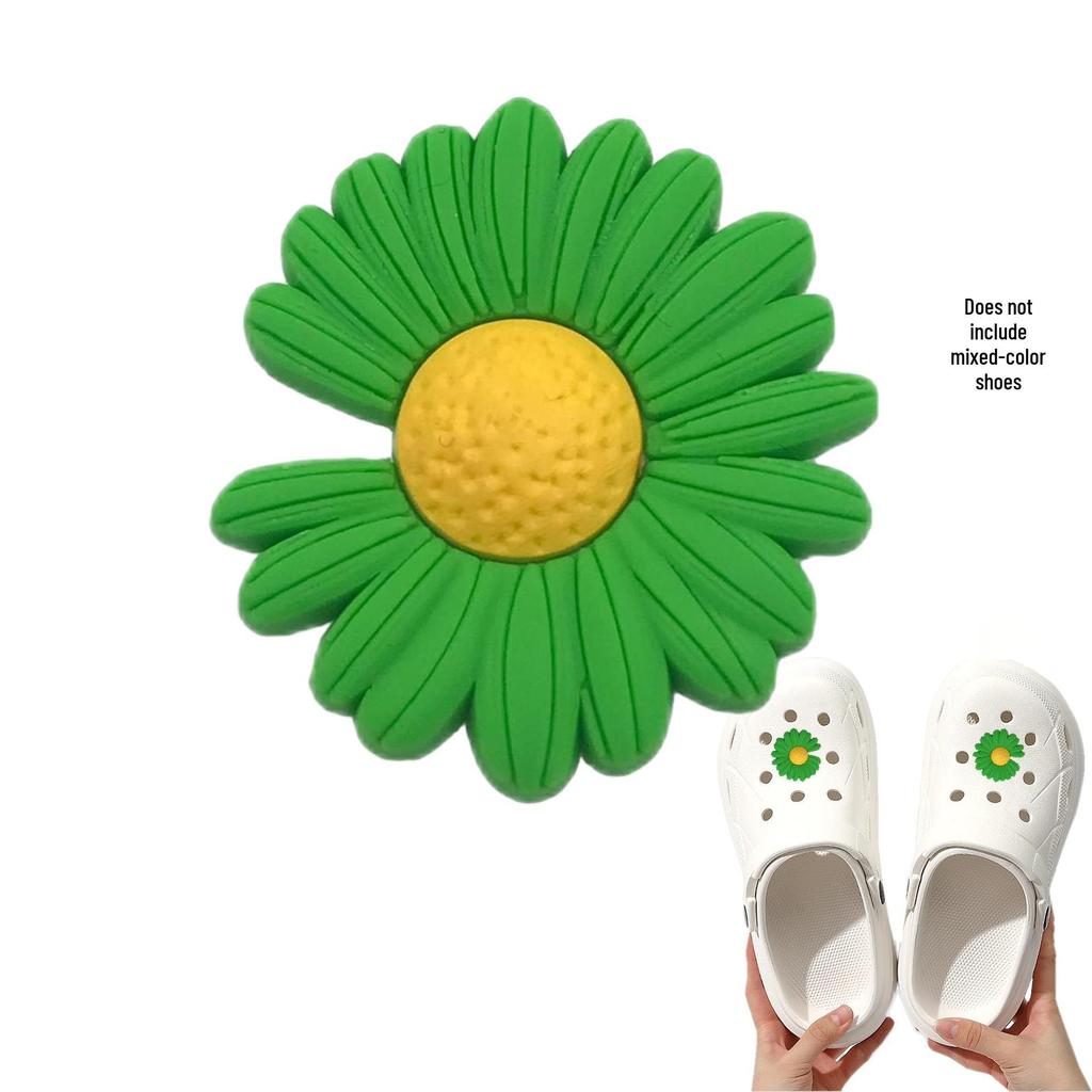 Daisy Cartoon PVC Shoe Buckle Accessories - Cute & Detachable Cross-Border Style for Hole Shoes