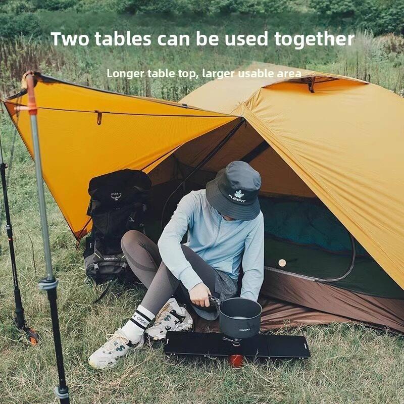 Portable Aluminum Folding Desk For Camping And Hiking With Lightweight Design For Solo Travelers