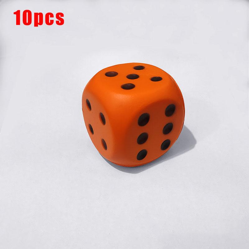 5/10pcs Big Sponge Dice Soft And Elastic Toys Color Solid Point Dice 6cm Cognitive Amusing Props Party Home Garden Game Tool