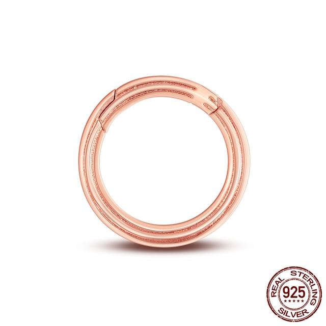 

Серьги из серебра 925 пробы, два кольца, соединитель, висячие бусины, подходят для оригинального модного стиля, браслет, ювелирное изделие, подарок