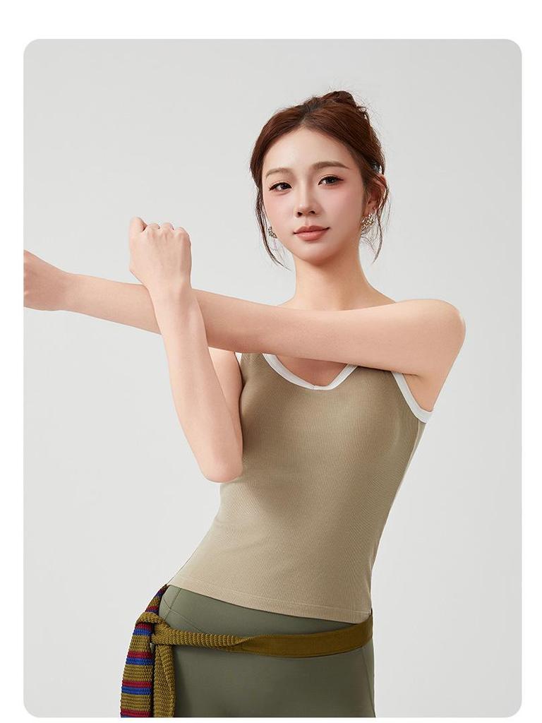 Women's Cooling Tank Top with Built-in Bra, Thin Straps, Sleeveless, Shapes Back, and Conceals Underarm Area