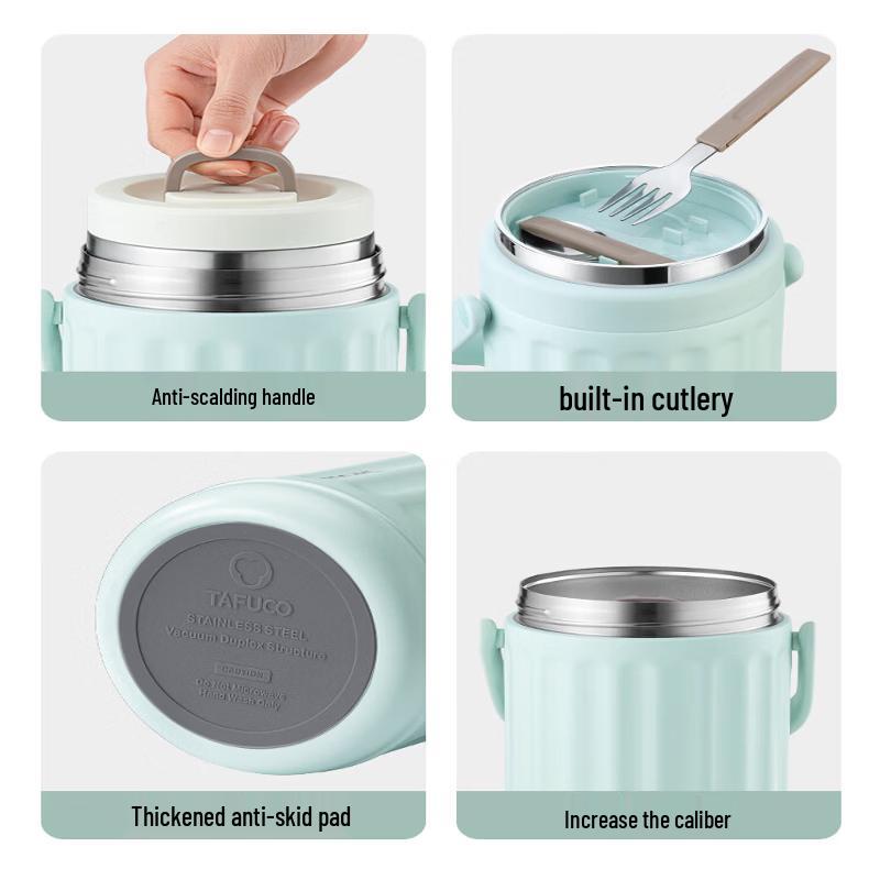 TAFUCO Insulated Stainless Steel Lunch Box 4-Layer Food Jar
