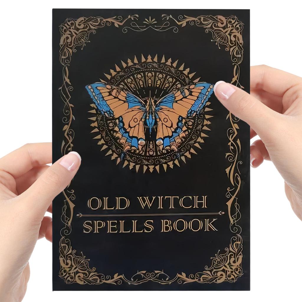 Witchcraft Spell Book Multi-Purpose Vintage Notebook Mystery Spells Journal Halloween Decor & Occult Prop