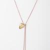 BOLDIERE Pink Heart Leaf Necklace_ N18