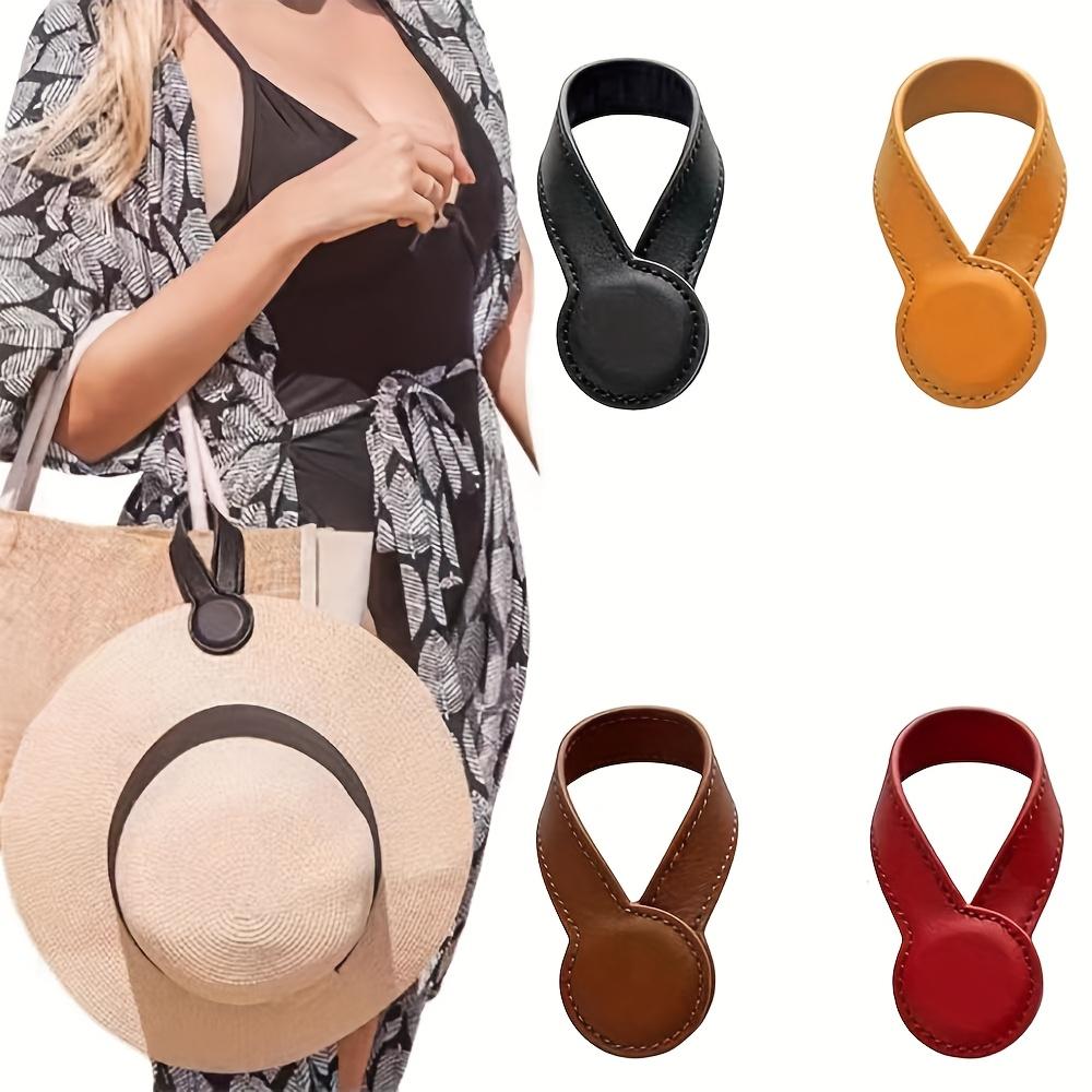 4Pcs Hat Clips, Suitable For Travel Use, Stylish Leather Hat Clips, Women'S Travel Accessories