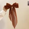 Fairy Style Hair Clip Solid Color Oversized Bow Streamer Hair Clamp Chiffon Bow Hair Clip Fashion Hair Accessories