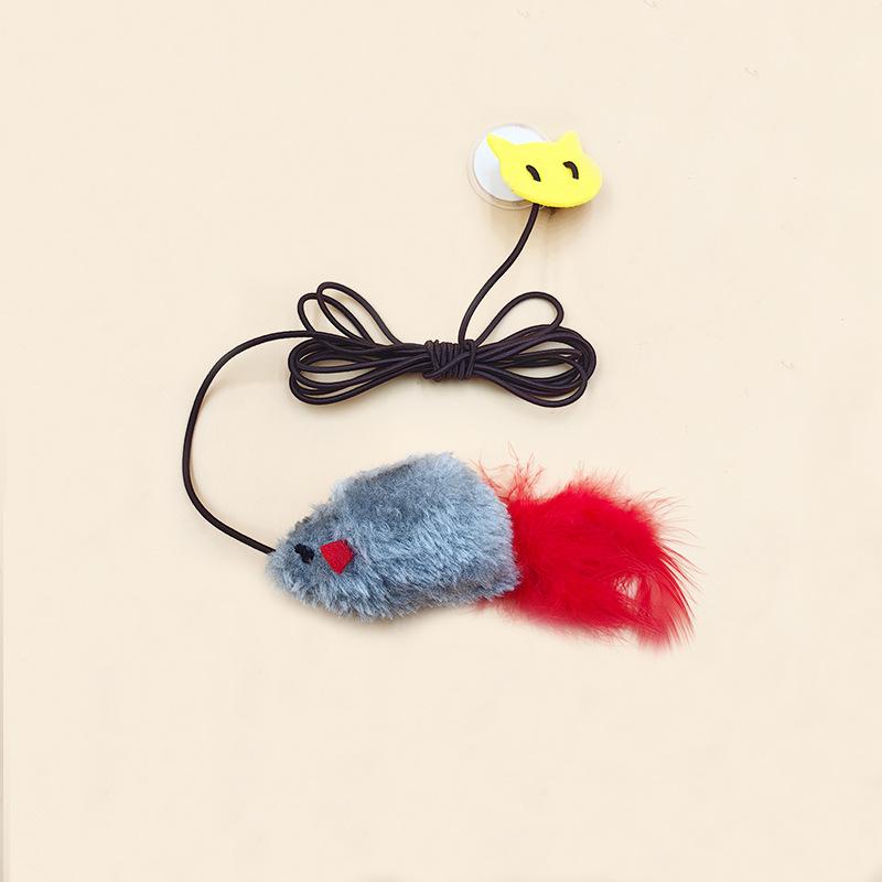 New Hanging Mouse and Cat Toy, Self-entertaining Magic Tool, Cat Toy, Little Mouse, Plush Feather Cat Toy, Pet Supplies