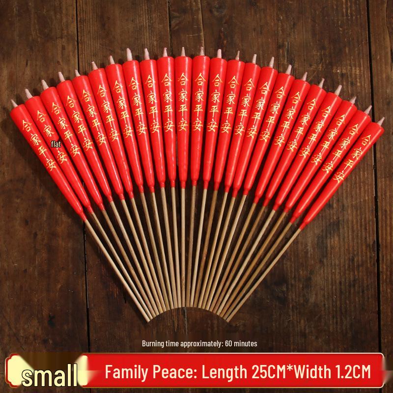 Bamboo Skewers & Red Candles: Long-Burning Incense for Offering to Buddha & Bodhisattva