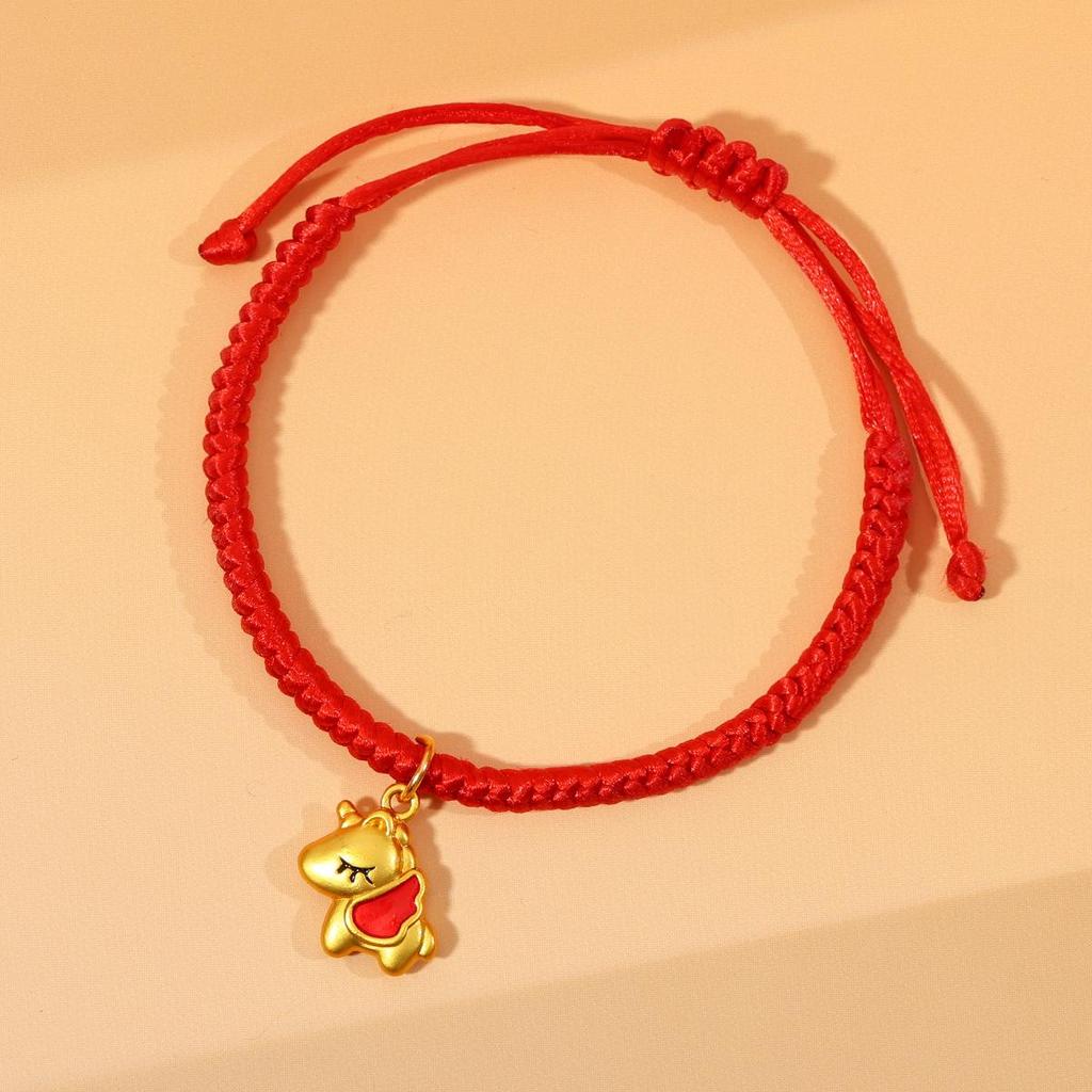 Year of the Horse Zodiac Bracelet - Red String Handmade Couples Charm for Men and Women, New Year Gift Jewelry