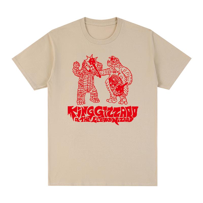 King Gizzard the Lizard Wizard Vintage Tshirt Rock Band garage POP Cotton Men T shirt New Tee Tshirt Womens Tops