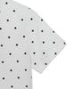 Emelbi Women'S Dot Pattern Lettering Slim Semi-Crop Short Sleeve T-Shirt Ny (White)
