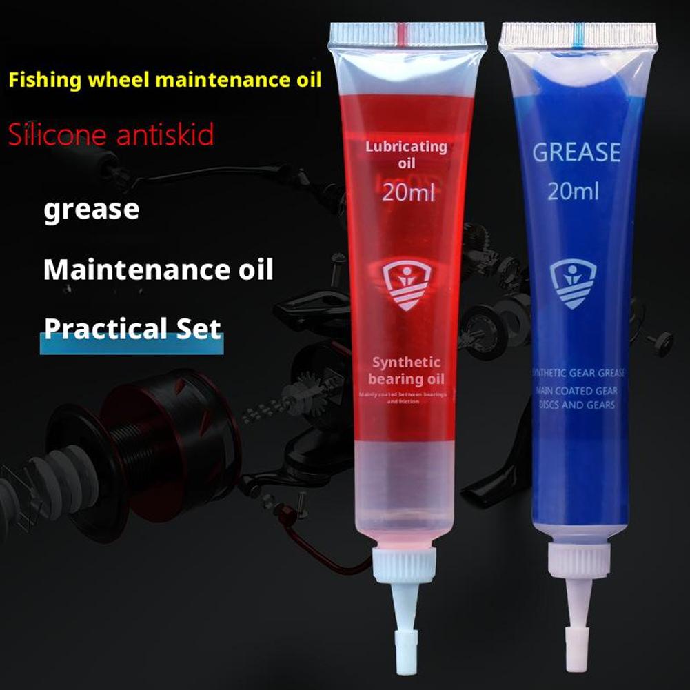 Protective Grease (20ml) + Lubricant Oil For Fishing Reel Bearing Maintenance Oil Fishing Tool Maintenance Oil Set