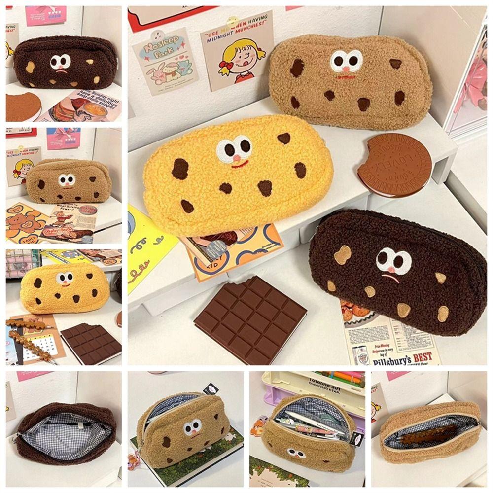 

Storage Bag Cookies Pen Bags High Capacity Plush Pen Bags Plush Pen Box Office School Supplies
