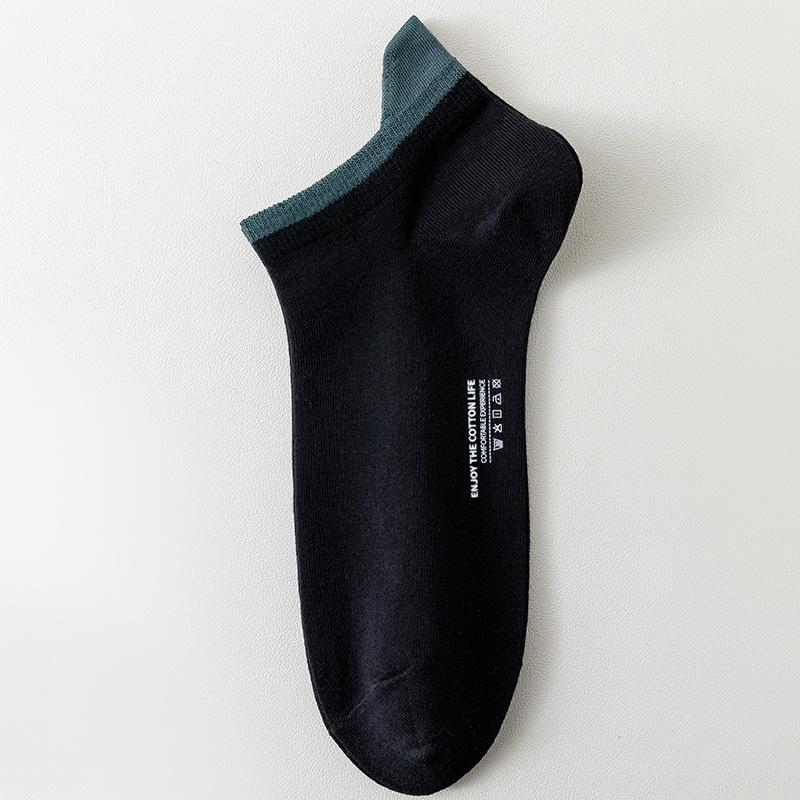 Men's Spring and Summer Cotton Sweat-absorbing Deodorant Breathable Invisible Socks