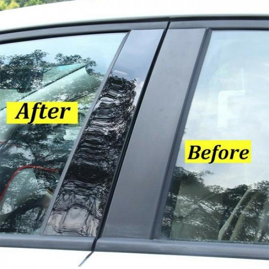 Gloss Black Pillar Posts For Honda Civic 06-11 (4Dr) 6Pc Set Door Trim Cover Kit