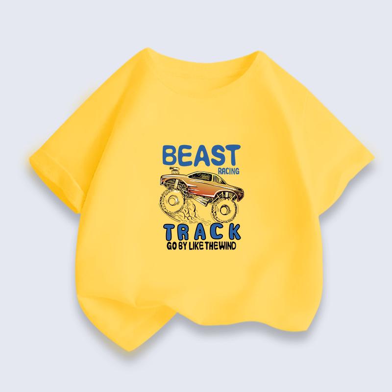 

Детская футболка с короткими рукавами из чистого хлопка с короткими рукавами и принтом для девочек, корейская версия, свободный топ с героями мультфильмов для малышей, летний тренд 160cm