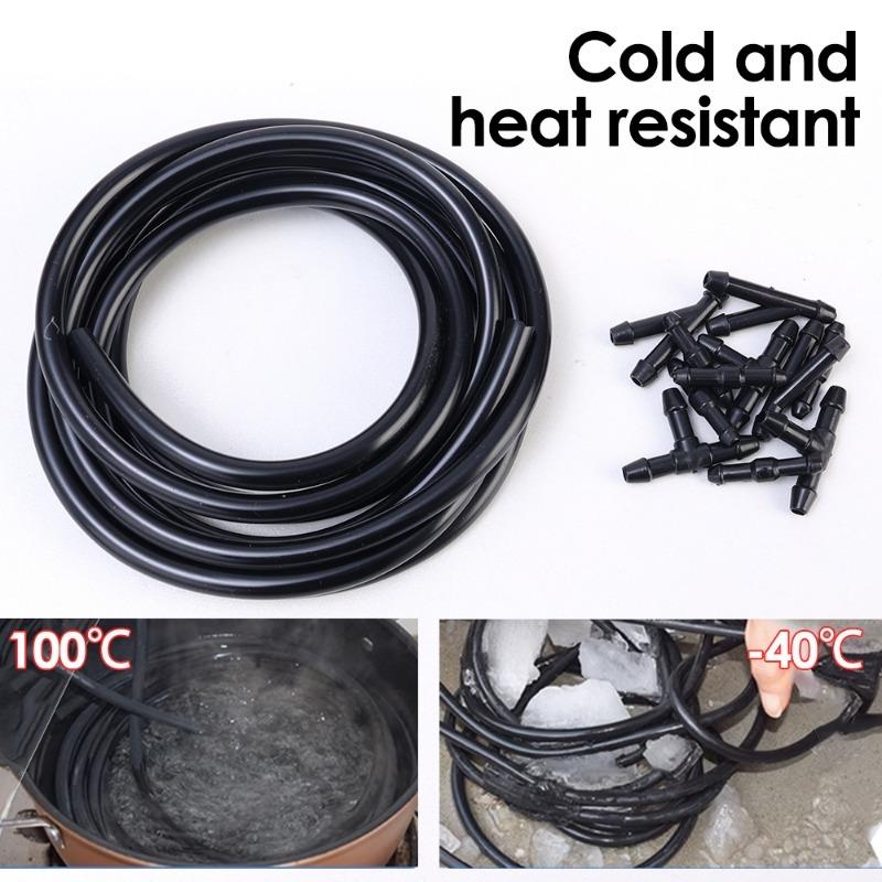 Car Wiper Spray Hose Set 2M Windshield Washer Hose T Y I-Piece Tube Pipe Splitter Connector Universal Auto Rubber Hose Connector