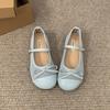 Queen Fan French round head shallow mouth flat sole shoes women's summer 2025 new versatile skirt Mary Jane shoes