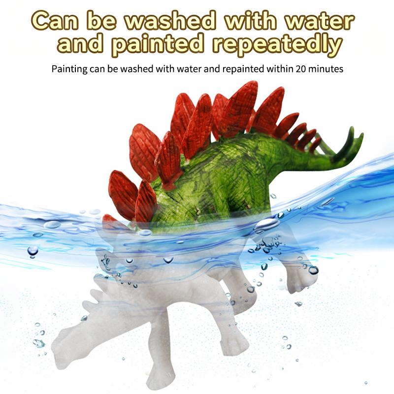 Paintable Dinosaur White Embryo Toy 1 Set DIY Graffiti Animal Model for Kids Educational STEM Craft Home Entertainment