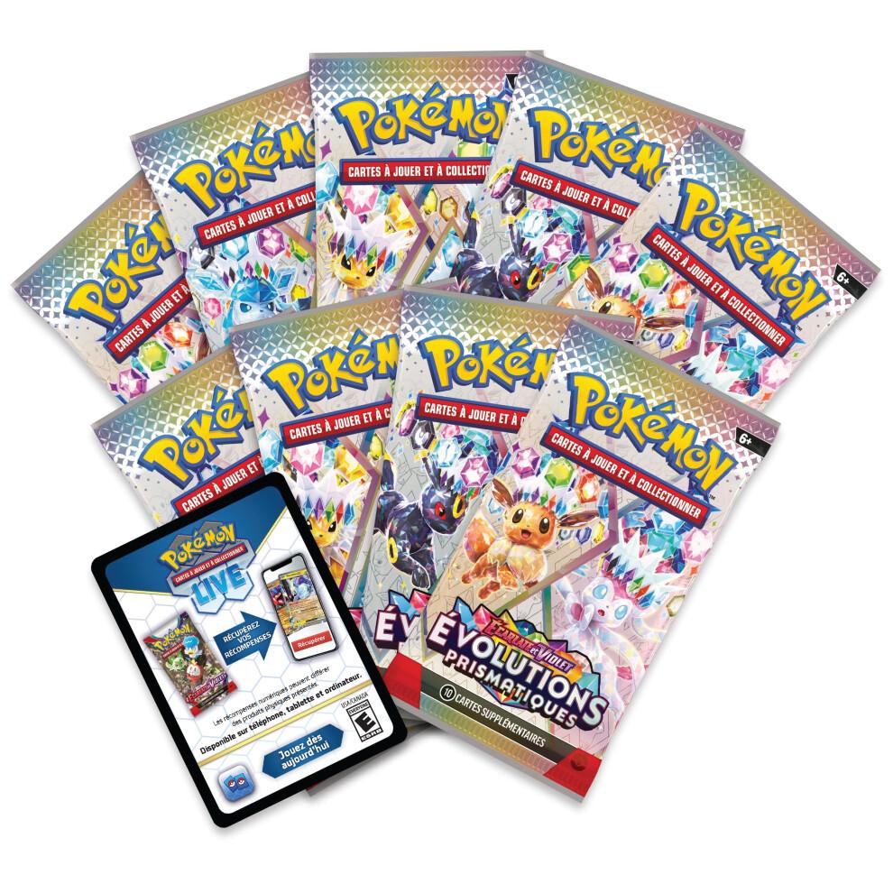 Pok?on TCG: Scarlet & Purple Elite Trainer Set - Prismatic Evolutions (1 Fully Illustrated Promo Card 9 Booster Packs & Premium Game Accessories)