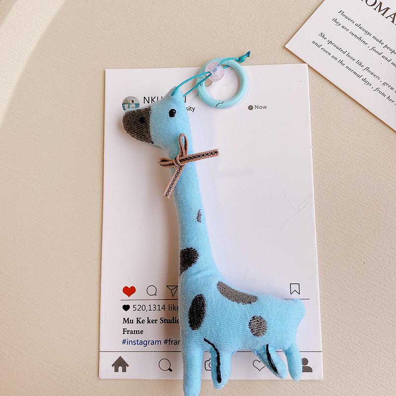 Cute Animal Doll Series Fabric Keychain Handmaking Fabric Penguin Keyrings For Bag Pendant Small Bear Doll Keychain Wholesale