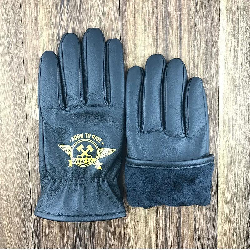 Unisex Motorcycle Rider Cowhide Gloves Classic Black & Yellow Vintage Leather Cycling & Outdoor Riding heavy Duty Work Luvas
