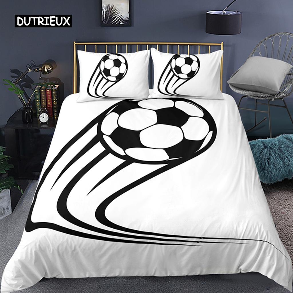 Football Bedding Set Printing Pillowcase Quilt Cover Soccert Duvet Covers Home Textiles Queen King Size Bed for Kids Teens Men