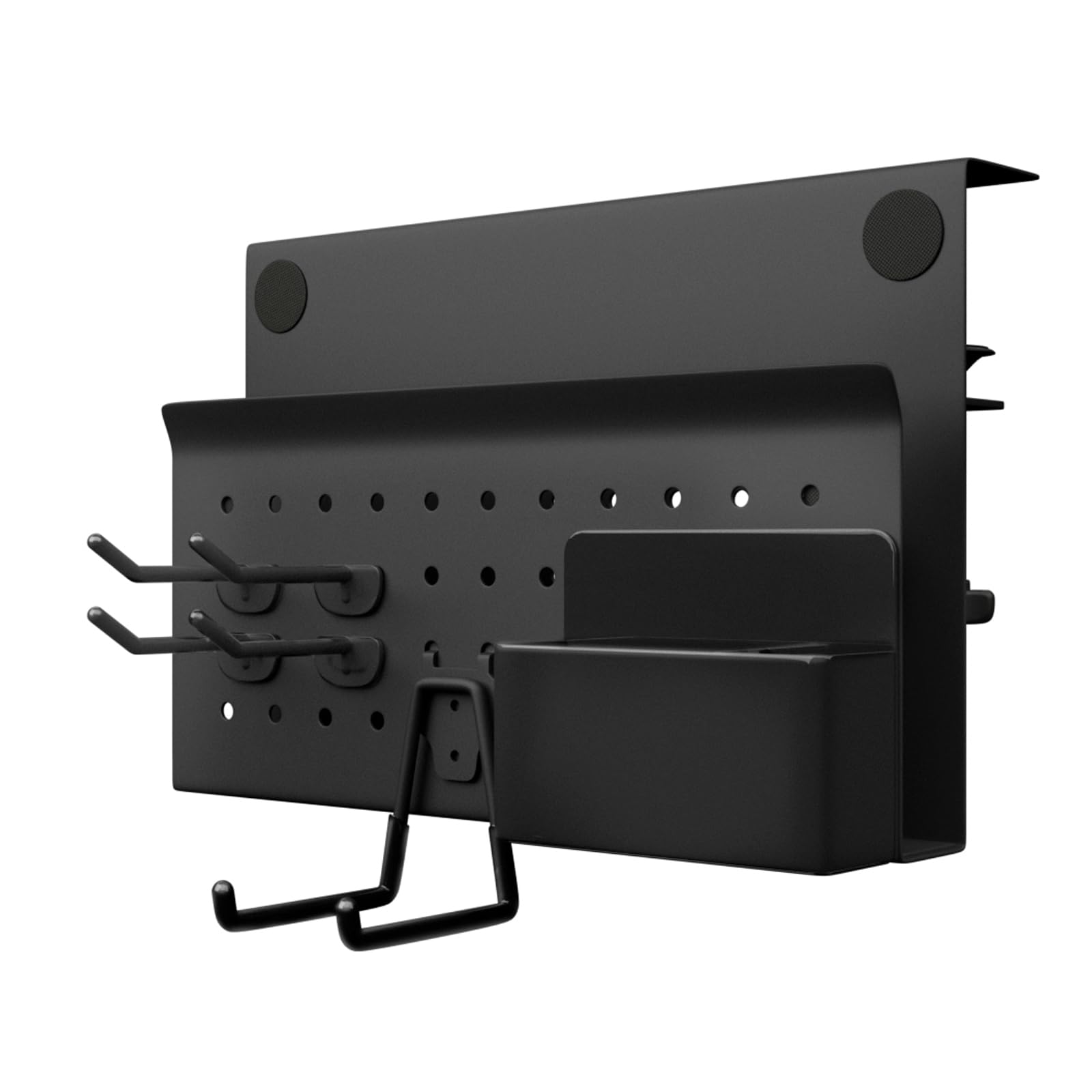 

Labato Новый настольный органайзер Перфорированная доска с настольным держателем для наушников 4 Компьютер Ручка Стол Ноутбук Офис Подарок Стойка, Карман, Подставка, Подстольное хранение, чёрный