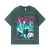 275 GSM Washed T-shirts 100% Cotton Demon Slayer V94 Haganezuka Print Unisex Heavy Cotton T Shirt