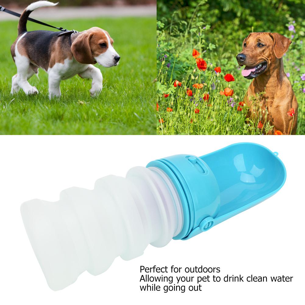 350ml Silicone Pet Outdoor Travel Portable Folding Drinking Water Bottle Kettle for Dogs Cats