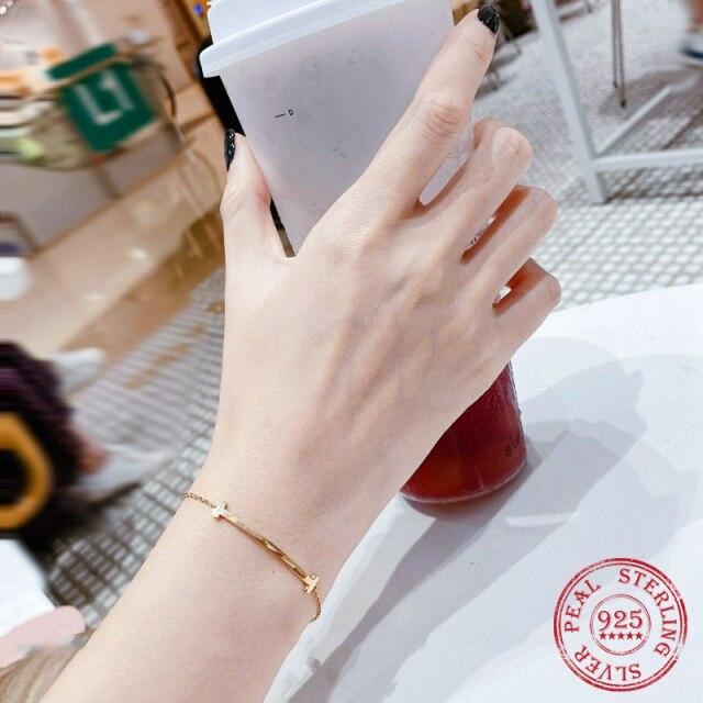 925 Sterlingsilber Smiley-Armband Damen Schlicht Hochwertig Koreanische Mode Schmuck Diamant Valentinstag Jubiläumsgeschenk
