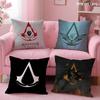 A-Assassins Creeds Cushion Cover Soft Short Plush Double-Sided Printing Home Decor Machine Washable Pillow Case Gift