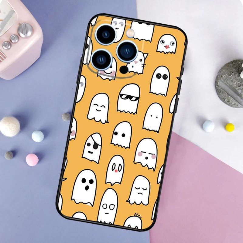 iPhone16 Mobile Phone Case Ghost, Cute, Scary Mobile Phone Case, Painted Anti-drop for Anti-drop Mobile Phone