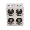 2pcs Dual 1/0 Gauge to 1/0 Gauge Amplifier Input Reducer Nickel Plated Aluminum Alloy High Power for Car Audio