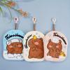 3pc Super Absorbent Quick Dry Thickened Coral Velvet Bathroom Hand Towels Cute Cartoon Capybara Designs with Bath Accessories,Home Spa,Spa Enthusiasts