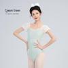 Women's Short Sleeve Puff Ballet Dancewear - High Cut Gymnastics & Ballet Bodysuit