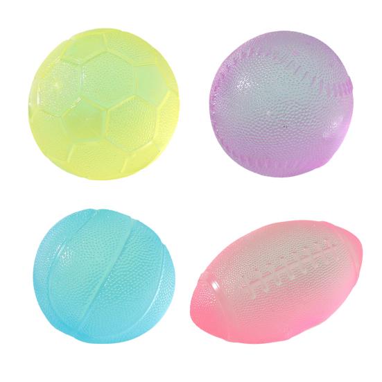 Clear Sports Ball Squeeze Toy Stress Relief Mini Basketball Baseball Football Soccer Fidget Toy Decompression Stress Ball Sports Lover Gift