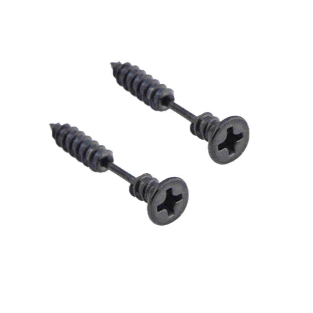 Stainless Steel Unisex Stud Earrings Punk Gothic Hip Hop Style Phillips Screw Pin Hoop Drop Dangle Earring Set