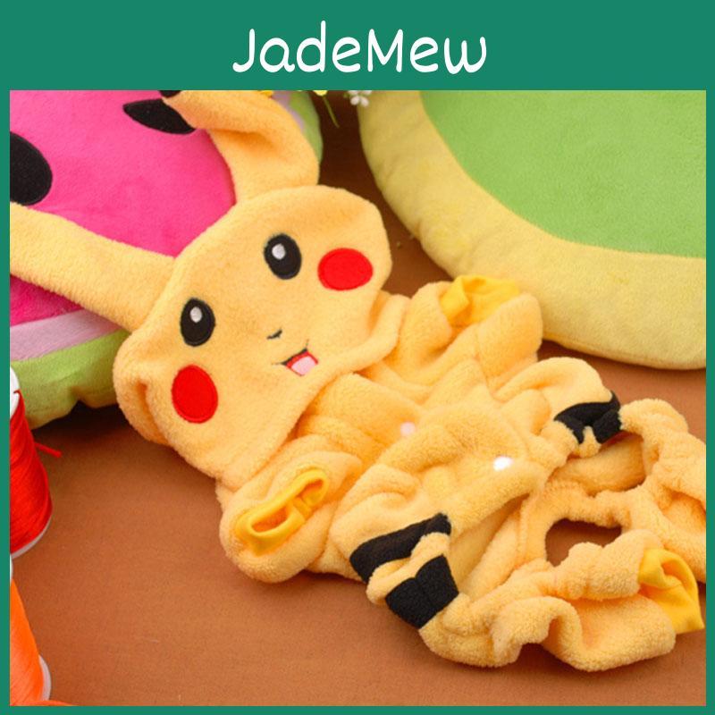 Entzückendes Pokemon Go Haustier-Outfit mit süßer Pikachu-Kapuze für Halloween-Feiern