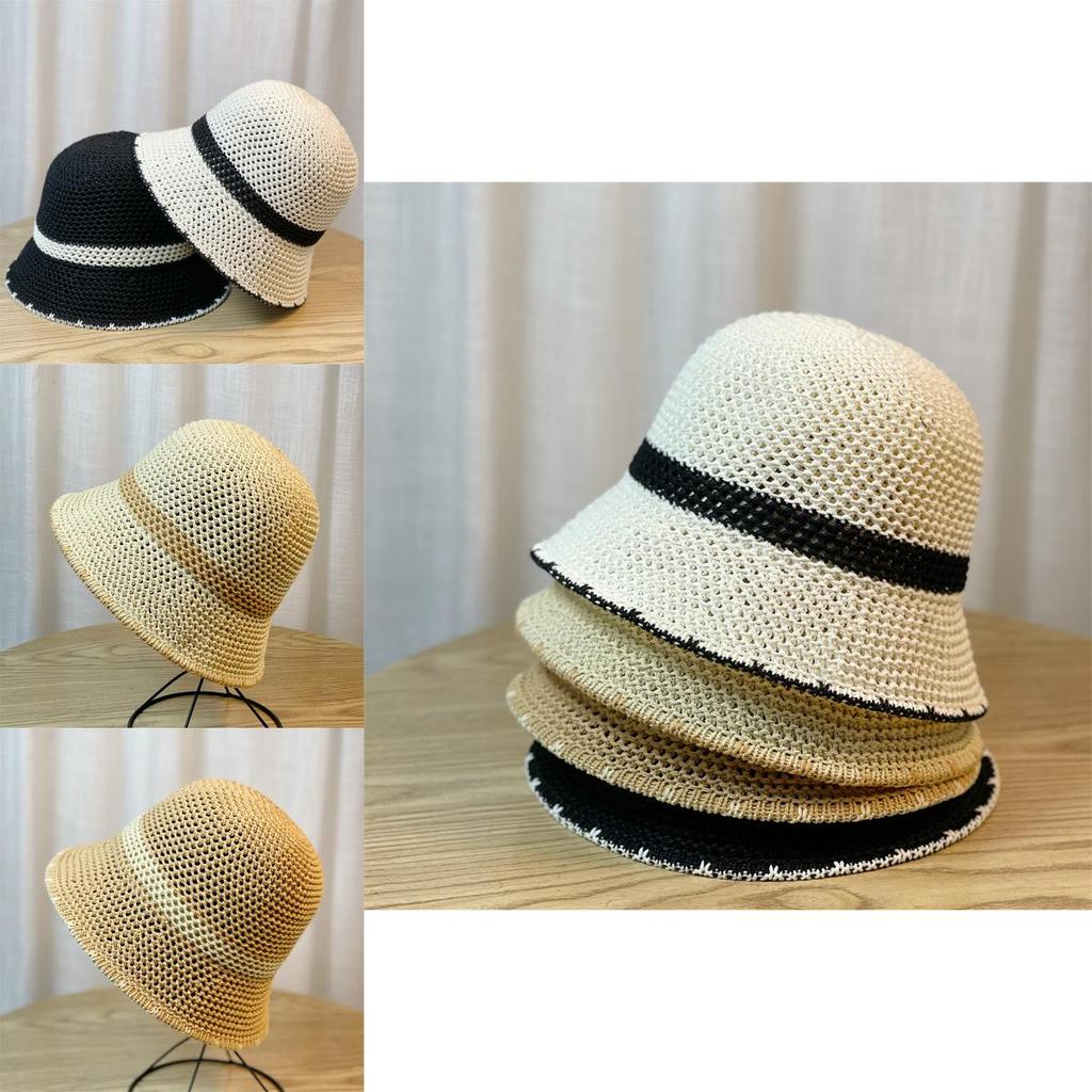 Fashionable Round Top Wide Brim Fisherman Hat For Women Ideal For Sun Protection And Breathability